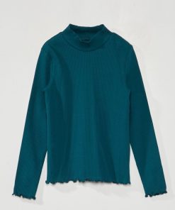 Sous-pull en maille côtelée - vert