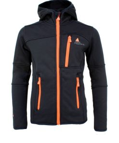 Blouson polarshell garçon ECAMPUS - Noir Orange