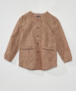 Tablier d'école en tissu - Beige