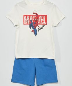 Pyjama court 'Spider-Man' - 2 pièces - Blanc