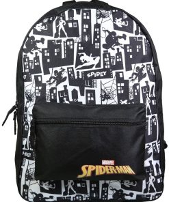 BAGTROTTER Sac à dos 1 compartiment Spider-Man Noir et Blanc - Gris