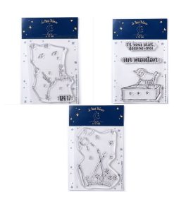 5 Tampons transparents Le Petit Prince et Astéroïd + Mouton + Paysage - N/A