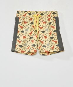 Short de bain imprimé dinosaure - Kaki/beige