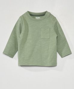 T-shirt à col rond avec poche - Vert