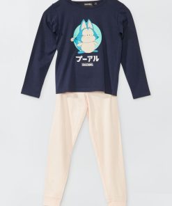 Pyjama 'Dragon Ball Z' en jersey - 2 pièces - Bleu/rose