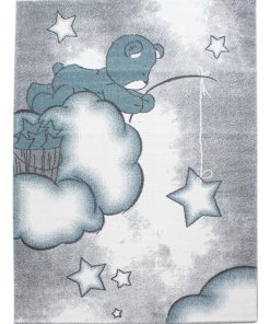 Tapis enfant 160x230 KID'S SKY Bleu OEKO TEX idéal pour Chambre - Bleu
