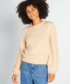 Pull en grosse maille 'JDY' - beige