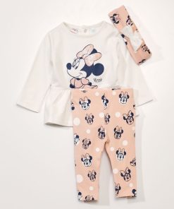 Ensemble 'Minnie' - 3 pièces - gris/rose