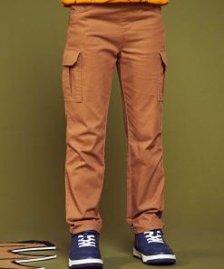Pantalon multipoches - Coupe + ajustée - Beige