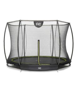 Trampoline enterré rond 244cm noir et filet de sécurité Sihouette EXIT - Noir
