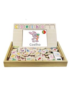 Bio Toys L’école Des Mots Bilingue Portugais - Anglais – Jeu En Bois - N/A