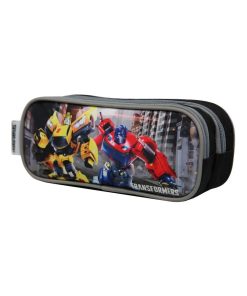 BAGTROTTER Trousse scolaire 2 compartiments Hasbro Transformers Grise - Gris