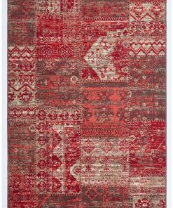 Tapis salon 140x200 WORKYPATCH Rouge fabriqué en Europe Exclusivité idéal pour le salon - Rouge