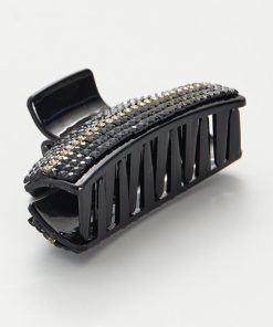 Pince à crabes avec strass - Noir