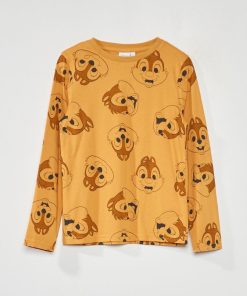 T-shirt en maille jersey 'DS' - Jaune