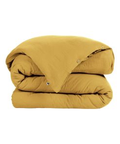 Housse de couette Double Gaze Coton Collection Gaia - Jaune