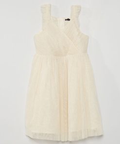 Robe en tulle avec paillette - - BLANC