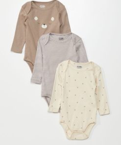 Lot de 3 bodies - Marron/beige/crème