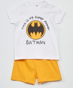 Ensemble pyjama 'Batman' - blanc/jaune
