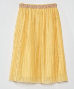 Jupe midi en tulle - jaune