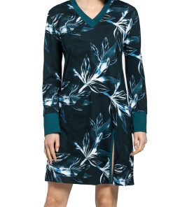 Chemise de nuit manches longues en modal Rila - Vert