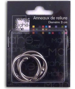 4 Anneaux de reliure Scrapbooking - Grand format - Argenté