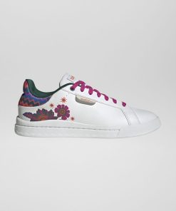 Baskets 'adidas' 'Court silk' - Blanc/rose