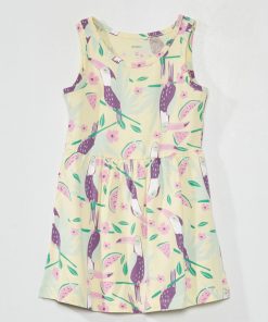 Robe à motif - Jaune