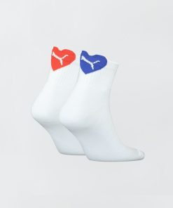 Lot de 2 paires de chaussettes 'Puma' - Blanc/rouge/bleu