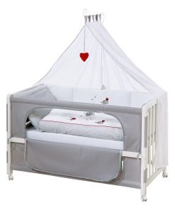 ROBA Lit cododo "Adam & Eule" 60 x 120 cm + équipement complet - Blanc