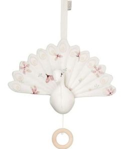 Doudou Camcam Paon Blanc Musical - 18 x 24 cm Windflower - Blanc