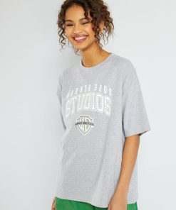 T-shirt en jersey 'Warner Bros' - Gris