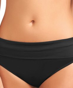 Bas de maillot avec revers ajustable Versailles - Noir