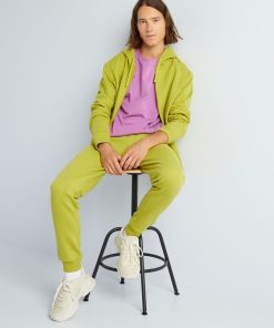 Sweat à capuche zippé en molleton - Vert