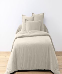 Parure Housse de couette coton uni Passion - Beige sable
