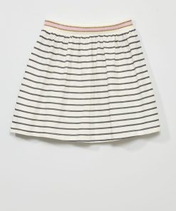 Jupe avec ceinture pailletée - Blanc