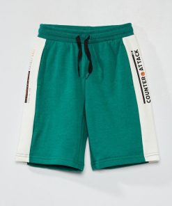 Short de sport en molleton - Vert