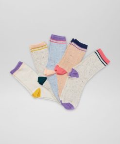 Lot de 5 paires de chaussettes chinées - Multicolore