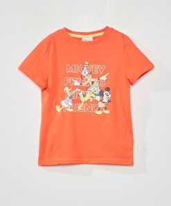 Tee-shirt imprimé 'Mickey Mouse' - Rouge