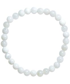 Bracelet Adulte - Pierre de lune - Blanc