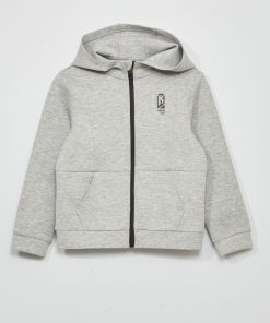 Sweat zippé à capuche - Gris