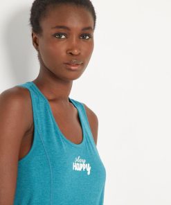 Débardeur de sport en jersey - Bleu canard