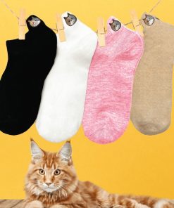Socquettes En Coton Chaton- Sockup- ONESIZE - Multicolore