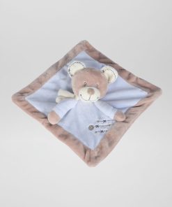 Doudou mouchoir 'ours' - Bleu 'ours'
