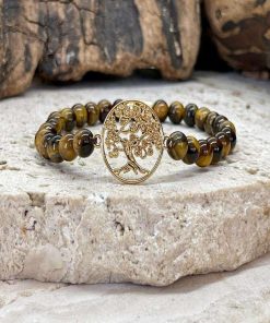 Bracelet Zen en oeil de tigre - Marron