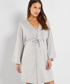 Peignoir léger de maternité - Beige