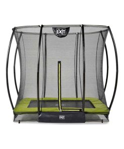 Trampoline enterré 153x214cm noir et filet de sécurité Sihouette EXIT - Vert