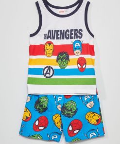 Pyjama court 'Avengers' - 2 pièces - bleu
