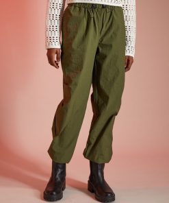 Pantalon parachute en nylon - Kaki