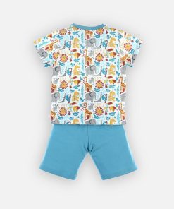 Pyjama 2 pièces en jersey, foncé - Bleu